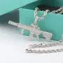 Rapper Men Women Hip Hop Golden Jewelry, Unisex Iced Out AK47 Gun Pendant Necklace for Rapper with Rope Chain Rapper Men Women Hip Hop Golden Jewelry, Unisex Iced Out AK47 Gun Pendant Necklace for Rapper with Rope Chain