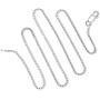 925 Sterling Silver 1.5 MM Box Chain Italian Necklace Sturdy Lightweight - Lobster Claw Clasp 16-36''