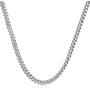 LuxglitterLin Miami Cuban Link Chain Necklace for Men Women 4mm to 6mm Wide 18''-30'' long Curb Chain Stainless Steel Hip Hop Jewelry