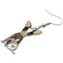 NEWEI Enamel Alloy Cute Unique Chihuahua Dog Earrings Drop Dangle Fashion Animal Jewelry For Women Girls Gift Charms