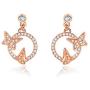 AOBOCO Butterfly Dream Earrings Sterling Silver Earrings Embellished with Crystals from Austria, Hypoallergenic Dangle Drop Earrings, Fine Jewelry Gifts for Women