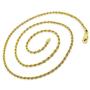 925 Italian Sterling Silver 1mm - 5.5mm Solid Rope Diamond Cut Chain, FREE Microfiber Cloth, Yellow Gold Plated Link Necklace & Bracelet, Giorgio Bergamo