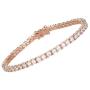 SHKA Tennis Bracelet with Swarovski Elements Crystal Jewelry Lady Valentines Gift Mother’s Day Zirconia Platinum Plated