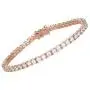 SHKA Tennis Bracelet with Swarovski Elements Crystal Jewelry Lady Valentines Gift Mother’s Day Zirconia Platinum Plated