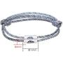 Handmade Weave A Solemn Pledge of Love Heart Mountain Sea Pattern Bracelets Earth Gravity Circle Magnet Bell Braided Bangle for Women Men Lovers Valentines Jewelry Gifts