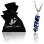 Natural Sodalite Crystal Healing Necklace - For Third Eye Chakra. Promotes Communication, Deepens Meditation, Instills Drive For Truth. Calms Anxiety, Enhances Self-Acceptance. With Stylish Chain Natural Sodalite Crystal Healing Necklace - For Third Eye Chakra. Promotes Communication, Deepens Meditation, Instills Drive For Truth. Calms Anxiety, Enhances Self-Acceptance. With Stylish Chain