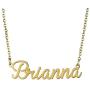 AsiaRhyme Brass Name Necklace Personalized Necklace,Customized Necklace 925 Sterling Silver Necklace for Women,Custom Name Necklace Made with Any Name