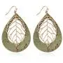 Bohemian Delicate Lightweight Cork Geometric Earrings - Filigree Cutout Petal Leaf, Teardrop, Floral Print Feather Fringe Drop Dangles Bohemian Delicate Lightweight Cork Geometric Earrings - Filigree Cutout Petal Leaf, Teardrop, Floral Print Feather Fringe Drop Dangles
