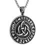 AsAlways Irish Celtic Triquetra Triangle Trinity Knot Pendant Viking Norse Rune Necklace Stainless Steel Vintage for Men Original Jewelry