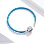 Genuine Leather Braided Charm Bracelet Sterling Silver Snowflake Bangle Barrel Clasp Jewelry Fit Pandöra Charm Birthday Gift for Women