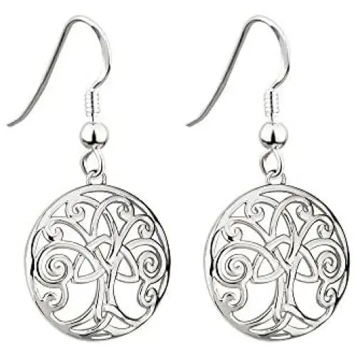 Tara Irish Jewelry Earrings for Women Tree of Life Earrings Rhodium Plated Made in Ireland Tara Irish Jewelry Earrings for Women Tree of Life Earrings Rhodium Plated Made in Ireland