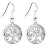Tara Irish Jewelry Earrings for Women Tree of Life Earrings Rhodium Plated Made in Ireland