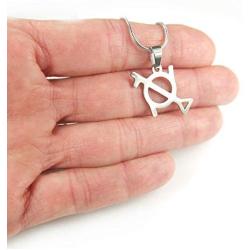 Genderfluid Necklace, 20'' Chain, Pure 304 Stainless Steel, Gender Spectrum Symbol