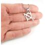 Genderfluid Necklace, 20'' Chain, Pure 304 Stainless Steel, Gender Spectrum Symbol