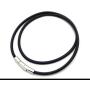 Mixiueuro 2mm Genuine Leather Chain Necklace With Upgrade Ultra Thin Light New Models Titanium steel Clasp, for Men Women