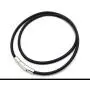 Mixiueuro 2mm Genuine Leather Chain Necklace With Upgrade Ultra Thin Light New Models Titanium steel Clasp, for Men Women