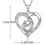 MUATOGIML Mothers Birthday Gifts 925 Sterling Silver Love You Mom Heart Infinity Pendant Necklace for Women Nana