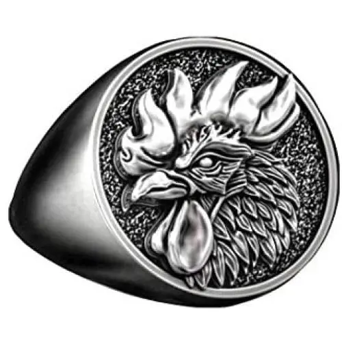 Phoenix Bird Ring for Men, Chicken Rooster Ring, Gold Plated Rings, Vintage Phoenix Signet Rings, Animal Ring Jewelry for Men Boys Phoenix Bird Ring for Men, Chicken Rooster Ring, Gold Plated Rings, Vintage Phoenix Signet Rings, Animal Ring Jewelry for Men Boys