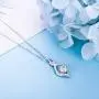 Womens 925 Sterling Silver Necklace Infinity Love Rose Gold White Gold Plated Pendant CZ Diamond Necklace Best Valentines Day