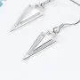 JZCOLOR S925 Sterling Silver Triangle Drop Earrings for Women Abstract Diamond-Shaped Necklace Rhombus Shaped Dangle Earrings Minimalist Geometric Jewelry Gift for Teens Girls