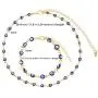 Yaomiao 4 Pieces Evil Eye Choker Bracelet Set Gold Plated Evil Eye Necklaces and Bracelets for Women, Blue and Colorful