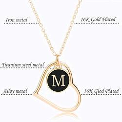 OMAIGAR A-Z 26 Initial Necklaces for Women, 16K Gold Plated Name Personalized Necklace with Dainty Love Heart, Ideal Jewelry Toys Gift for Teen Girls or Daily Wear