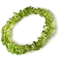 DUOVEKT Natural Green Olivine Peridot Jewelry for Women Men Faced Abacus Beads Stone Stretch Crystal Abacus Gemstone Bracelet 6mm
