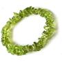 DUOVEKT Natural Green Olivine Peridot Jewelry for Women Men Faced Abacus Beads Stone Stretch Crystal Abacus Gemstone Bracelet 6mm