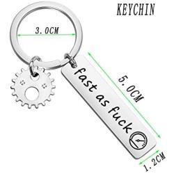 KEYCHIN Motorcycles Lover Jewellery Motorcycle Rider Gift Enthusiast Biker Keychain Jewelry Speed Girl Gift Fast As Fuck Keychain