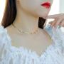 TrustDavis Womens Fashion Gold Tone Choker Chain Necklace for Party Jewelry