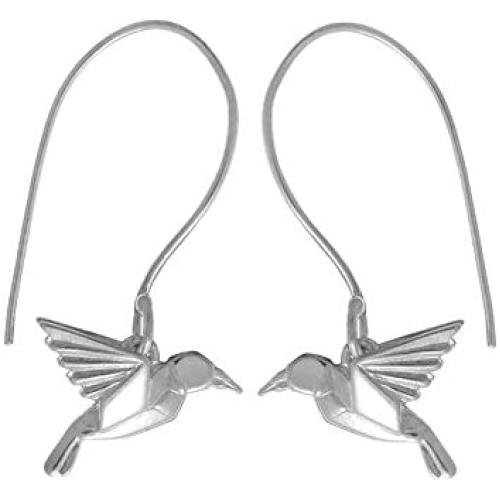 Boma Jewelry Sterling Silver Origami Bird Earrings