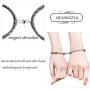 Cassfic Anniversary Bracelets Set for Couples Rope Braided Couple Bracelets Vows of Eternal Love Pendants Bracelet with Magnetic Bells Gift Jewelry Set for Couple