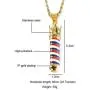 PAURO Unisex Stainless Steel Barber Shop Sign Pendant Turn Light Necklace