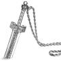 ZiWuark Mens Broken Sword Necklace Stainless Steel Knight Sword Necklaces Dragon Cloud Pattern Pendant Jewelry for Men and Women with 24 Inches Chain