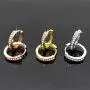 Huggies Earrings, 18K Gold Plated Cubic Zirconia Rhinestone Hoop Earrings for Women Jewelry Gifts Huggies Earrings, 18K Gold Plated Cubic Zirconia Rhinestone Hoop Earrings for Women Jewelry Gifts