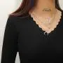 NICEMOVIC Dainty Layered Choker Necklace Bar Disc Necklaces Map Pendant Necklace Silver-plated alloy Layered Necklaces for Women NICEMOVIC Dainty Layered Choker Necklace Bar Disc Necklaces Map Pendant Necklace Silver-plated alloy Layered Necklaces for Women