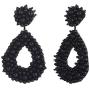 RF Rizir Fashion Handmade Beaded Bohemian Statement Chandelier Whimsical Drop Dangle Seed Beaded Wire Wrapped Square Hoop Earrings For Women Girls New Year Gift