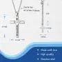 HN HNHB Christian Necklace Bible Verse God is Greater Than Highs and Lows Necklace Cross Faith Religious Jewelry for Women Birthdays First Communion Confirmations Christmas Baptisms Easter