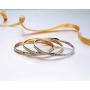 ALLEN DANMI Jewelry18 K Gold/Rose Gold/White Gold Plated Cubic Zirconia Minimalist Slip on Bangle Bracelet Shining Luxury Gift for Women.