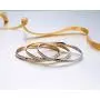ALLEN DANMI Jewelry18 K Gold/Rose Gold/White Gold Plated Cubic Zirconia Minimalist Slip on Bangle Bracelet Shining Luxury Gift for Women.
