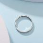 HAFEEZ CENTER 2mm Classic Plain Dome Wedding Band (14K White Gold, 6.5)