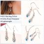 FaithHeart Vintage Sterling Silver Celtic Knot Drop Earrings with Heart Birthstone Charms for Women Hypoallergenic Dangling Earring Birthday Jewelry