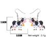 DOWAY Acrylic Charm Sweet Dairy Cattle Milk Cow Earrings Drop Dangle Jewelry Farm Decoration for Women Girls Funny Party Gifts