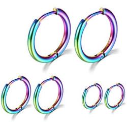 Surgical Stainless Steel Hoop Earrings 8mm/10mm/12mm Small Huggie Hoop Earrings for Women and Men