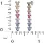 Disney Mickey Mouse Sterling Silver Cubic Zirconia Dangle Earrings, 1.5''