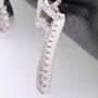 Paialco 925 Sterling Silver Fancy Number 0~9 Script Pendant Necklace Cubic Zirconia Jewelry