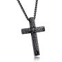 My Daily Styles Stainless Steel Lords Prayer Cross Necklace for Men - 24'' Inch Cross Pendant for Men - Mens Cross Necklace