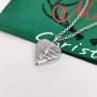 LuxglitterLin Angel Wing Heart Cremation Urn Necklace for Human Ashes Keepsake Memroial Jewelry God Has You in His Arms I Have You in My Heart