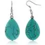 Gem Stone King 22 Inch Blue Simulated Turquoise Howlite Necklace with Drop Shape Pendant and Earring Set Gem Stone King 22 Inch Blue Simulated Turquoise Howlite Necklace with Drop Shape Pendant and Earring Set