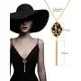 Hicarer 3 Pieces Leopard Bracelets Bohemia Leopard Earrings Necklace for Women Girls (Teardrop Earring Set)